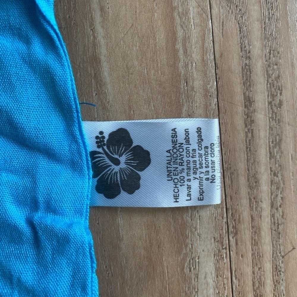 Light Blue Rayon Scarf - Picture 5 of 6